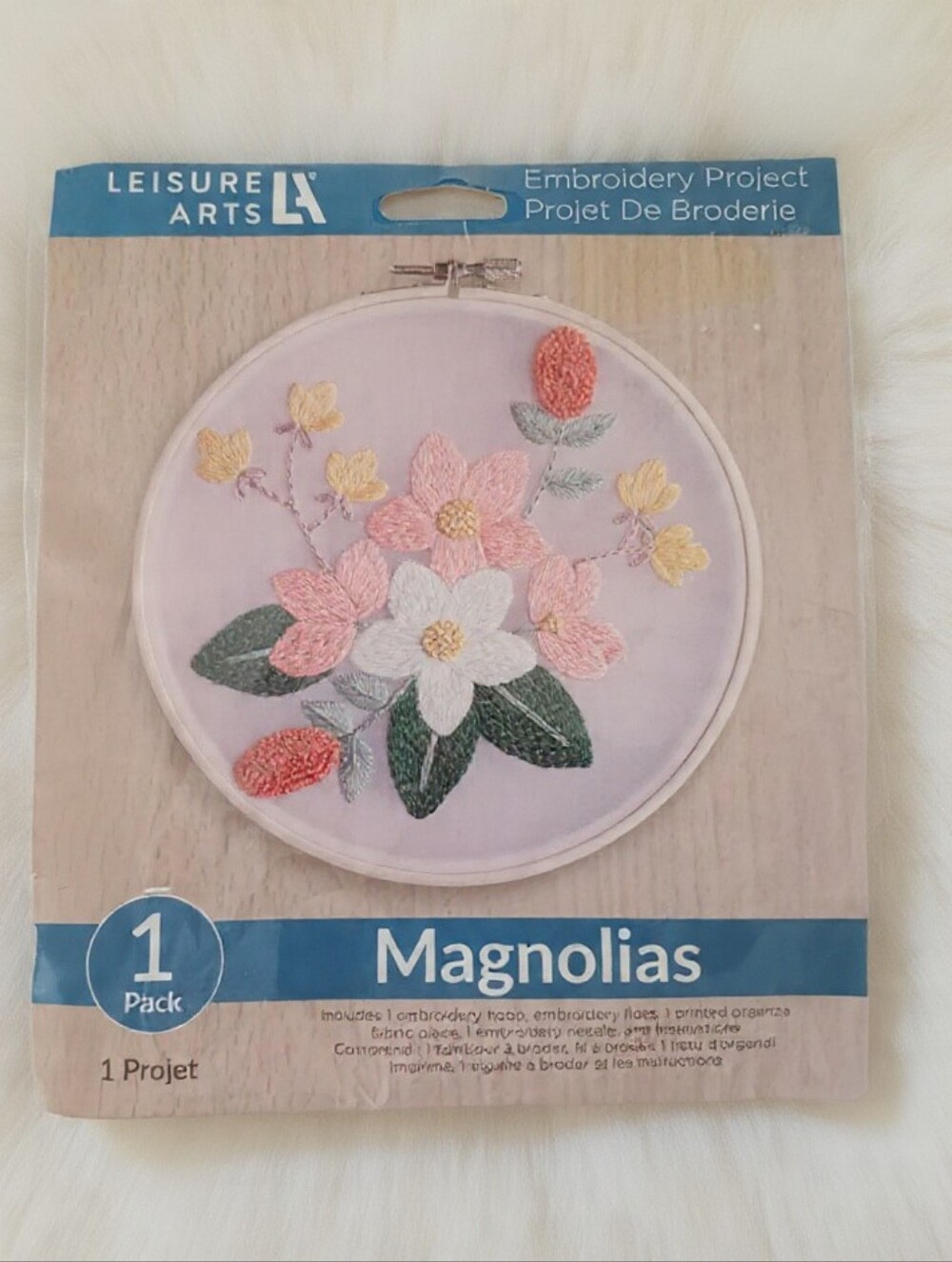 Leisure Arts Magnolias Embroidery Kit NEW SEALED Floral Needlework